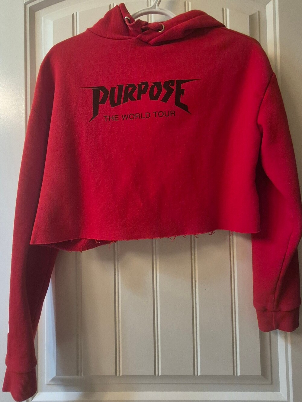 Womens H&M Justin Bieber Purpose The World Tour Cropped Hoodie Size XS